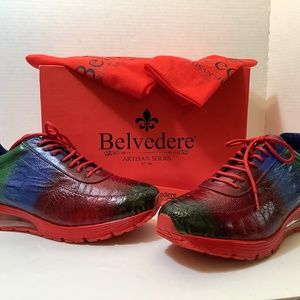 Belvedere sneakers ostrich skin size 13